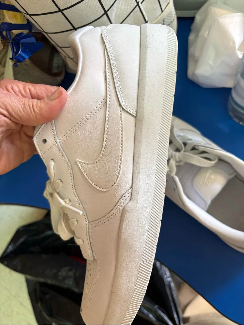 Nike White Low-Top Leather Sneakers